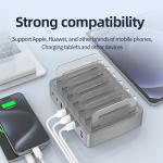 USB Charging Station 72W 6 Port USB C Charger with 45W PD Fast USB Multi Port Charger Dock for iPhone 16/15/14/13 iPad Tablets