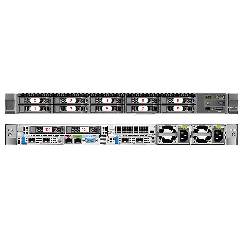 China Outlet Brand FusionServer 1288H7 1U Dual-socket Rack Server 32 X DDR5 DIMMs, with up to 4800 MT/s Speed