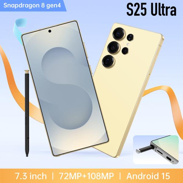 Wholesale Price New Style S25 Ultra Smartphone 7.3-Inch HD Screen 16GB+1TB Cellphone Multi-language Support Mobilephone
