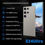 High Quality New S24 Ultra Android 14 5G Unlocked Cell Phone 7.3 Inch HD LED 16GB+1TB Dual Sim Hot Sale 4G/5G Smart Mobile Phone