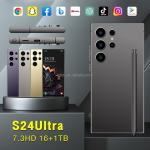2024 New Hot Selling S24 Ultra Smartphone 7.3 Inch Android 14 16GB+1TB Face Unlock Global Version 3G 4G 5G Spanish 100W Mobile