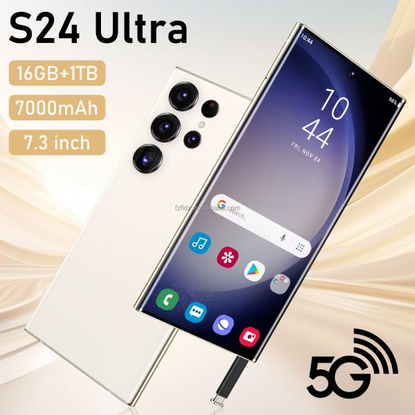 Wholesale Original Android13 S24 ultra Unlocked Mobilephone Smartphone 16+1TB Mobile Phone Cell Phone Dual Card 5G Phones