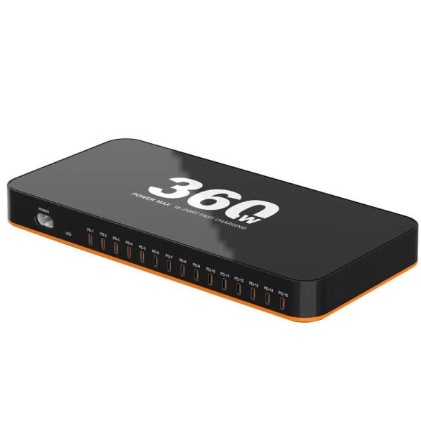 Factory New 360W High Power PD Charger15 Ports Multi USB Charger for USB Fast Phone Charger Station Quick Charge Dock UK/EU/US
