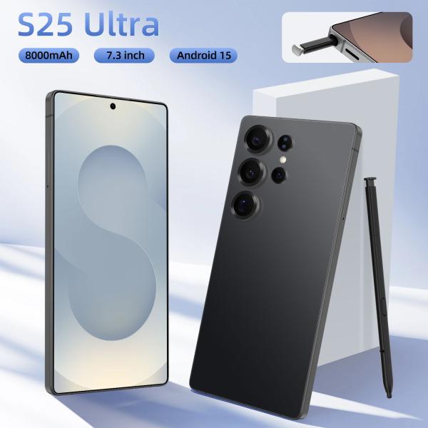Wholesale Price New Style S25 Ultra Smartphone 7.3-Inch HD Screen 16GB+1TB Cellphone Multi-language Support Mobilephone
