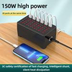 150W 30 Ports Multi USB Charger Multiple Devices Docking Station USB Charging Station 5V/2A Classroom for iPad Cell Phones