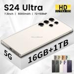 New Original 16GB+1TB 5G Dual SIM S24 Ultra Smartphone 72+108MP Mobile Phone with HD Screen Resolution and 100W Quick Charge