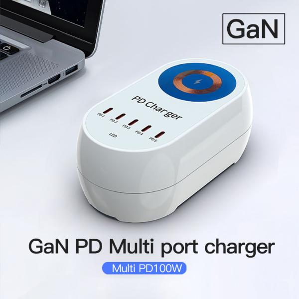 2025 Wireless 140W GaN USB Type C PD 100W Charger Fast Charging for Multiple Phones Tablets Multifunction USB Computer Charger
